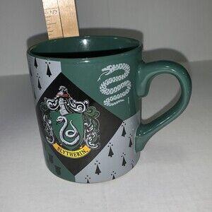 Harry Potter Slytherin Green Ceramic Coffee Mug Cup Warner Bros 14oz Unused